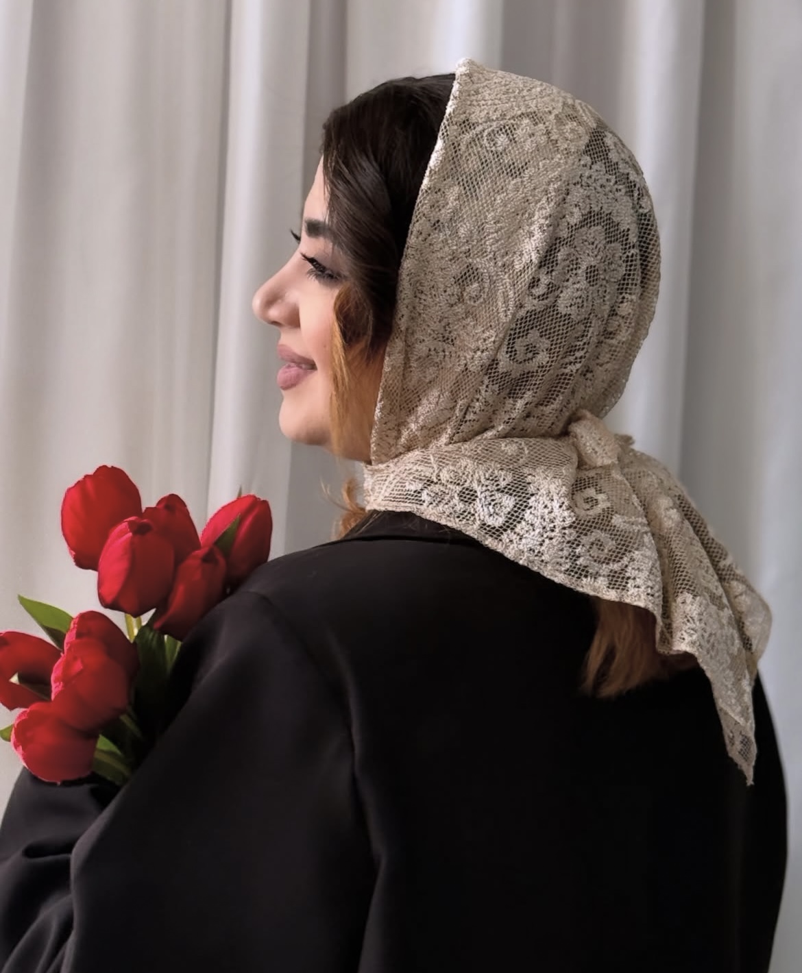 مینی اسکارف سه گوش دانتل