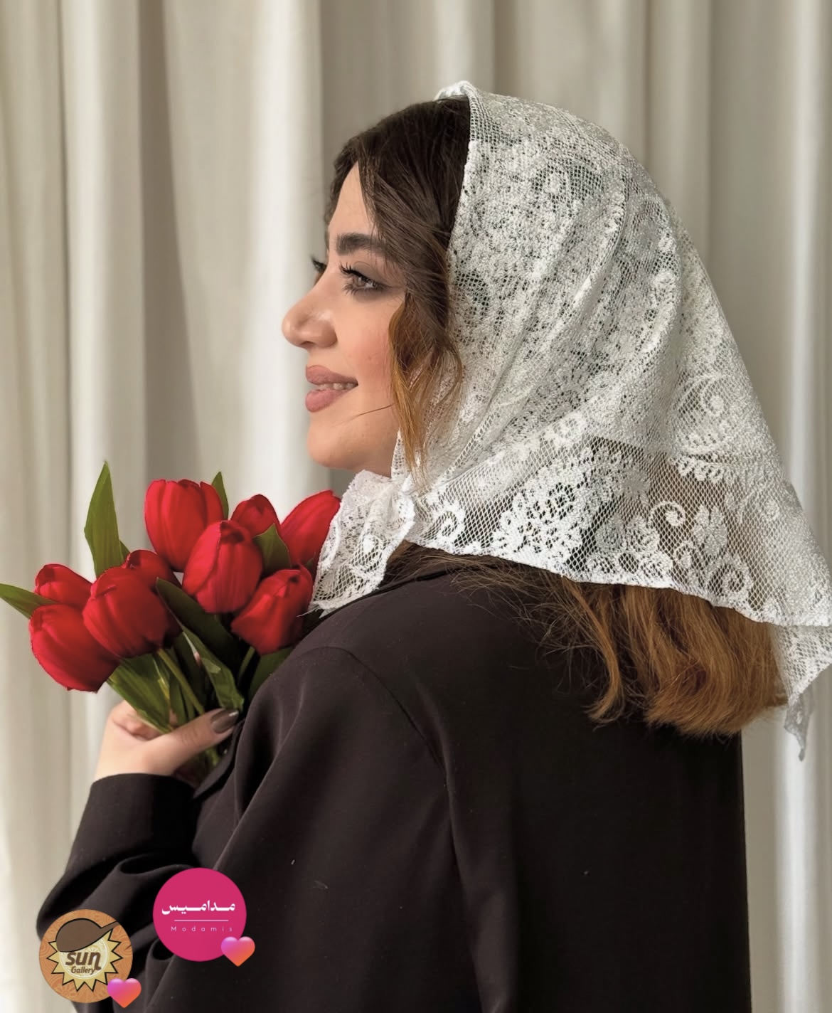 مینی اسکارف چهار گوش دانتل
